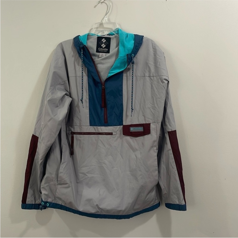 Columbia Quarter Zip Rain Coat Multicolored